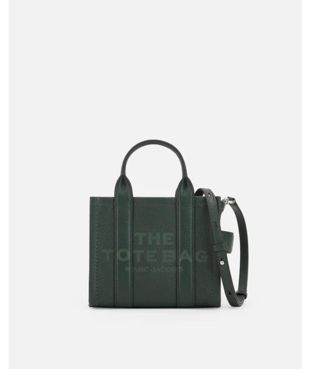 MARC JACOBS Зеленая кожаная сумка с короткими ручками, фото 10