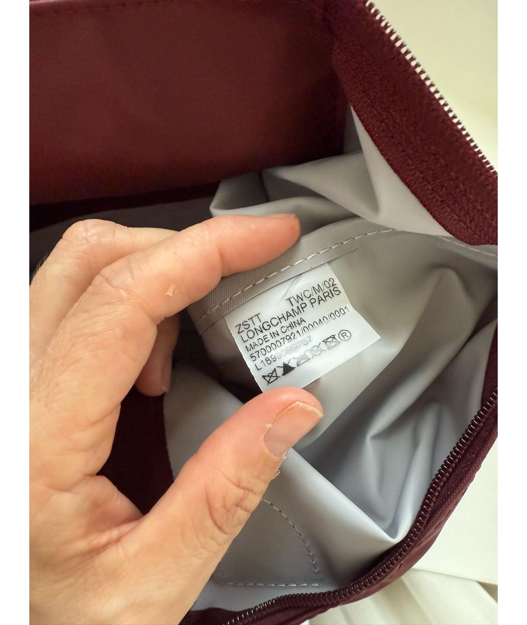 LONGCHAMP Бордовая сумка тоут, фото 5