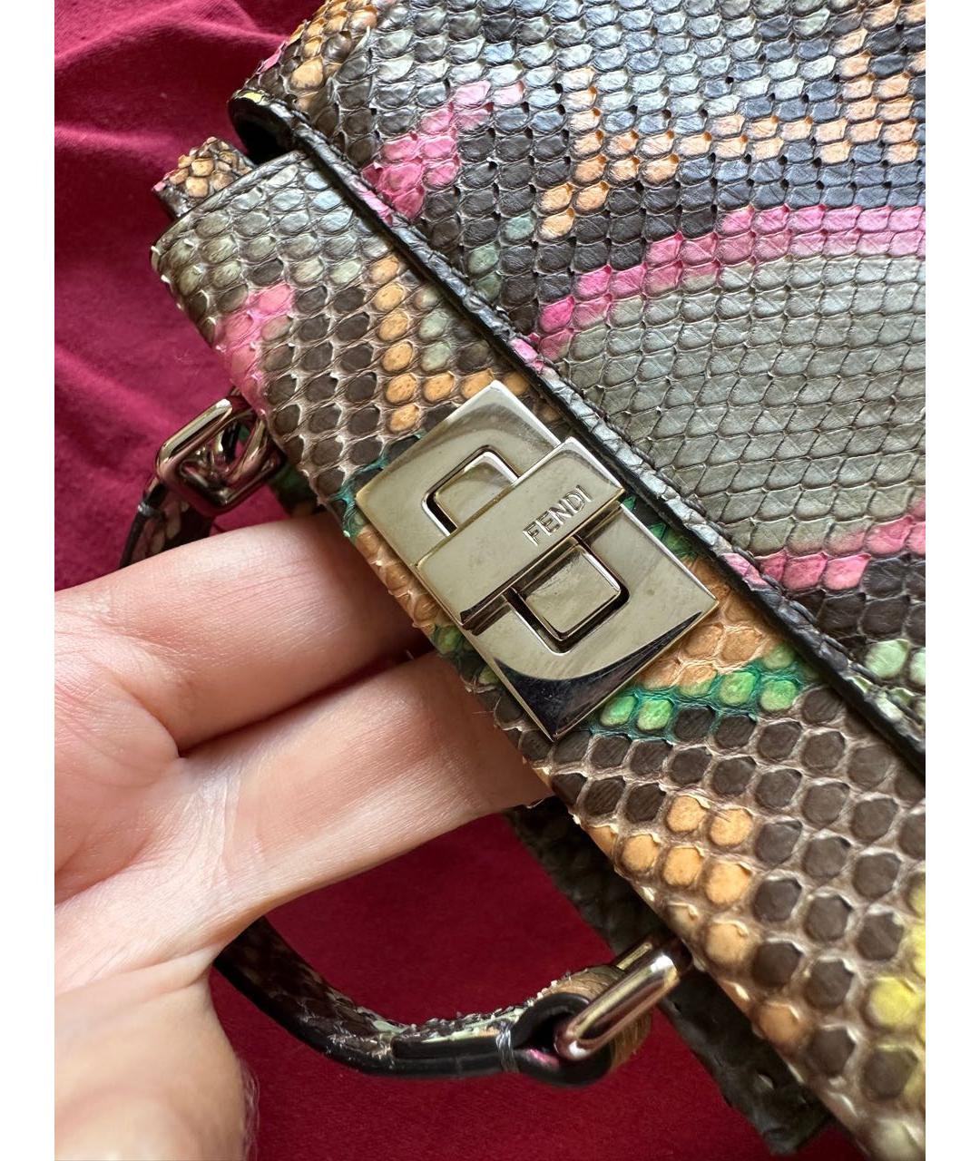 FENDI Сумка через плечо из экзотической кожи, фото 4