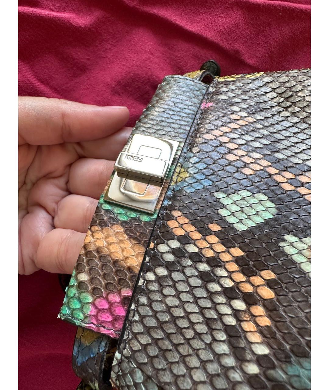 FENDI Сумка через плечо из экзотической кожи, фото 3