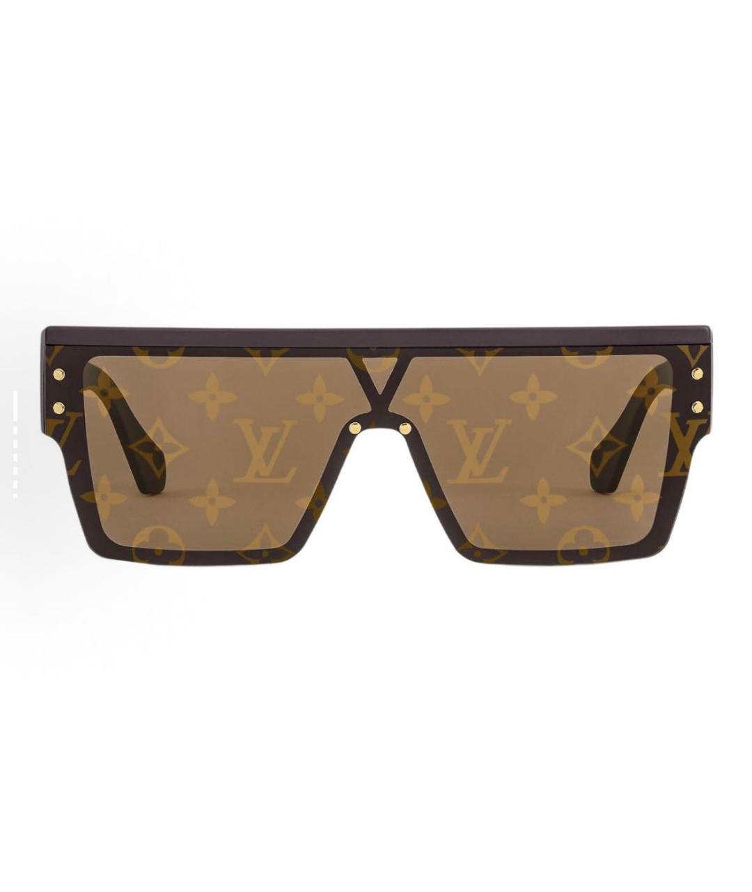 LOUIS VUITTON Коричневые пластиковые солнцезащитные очки, фото 2