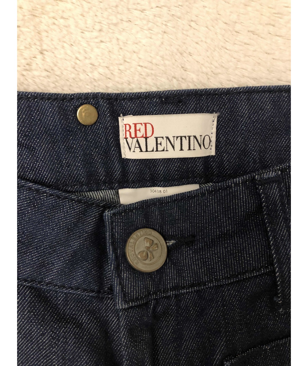 RED VALENTINO Темно-синие джинсы клеш, фото 2