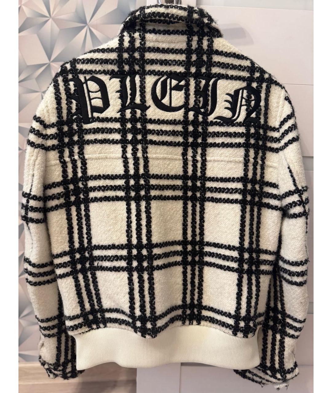 PHILIPP PLEIN Белая полиэстеровая куртка, фото 2