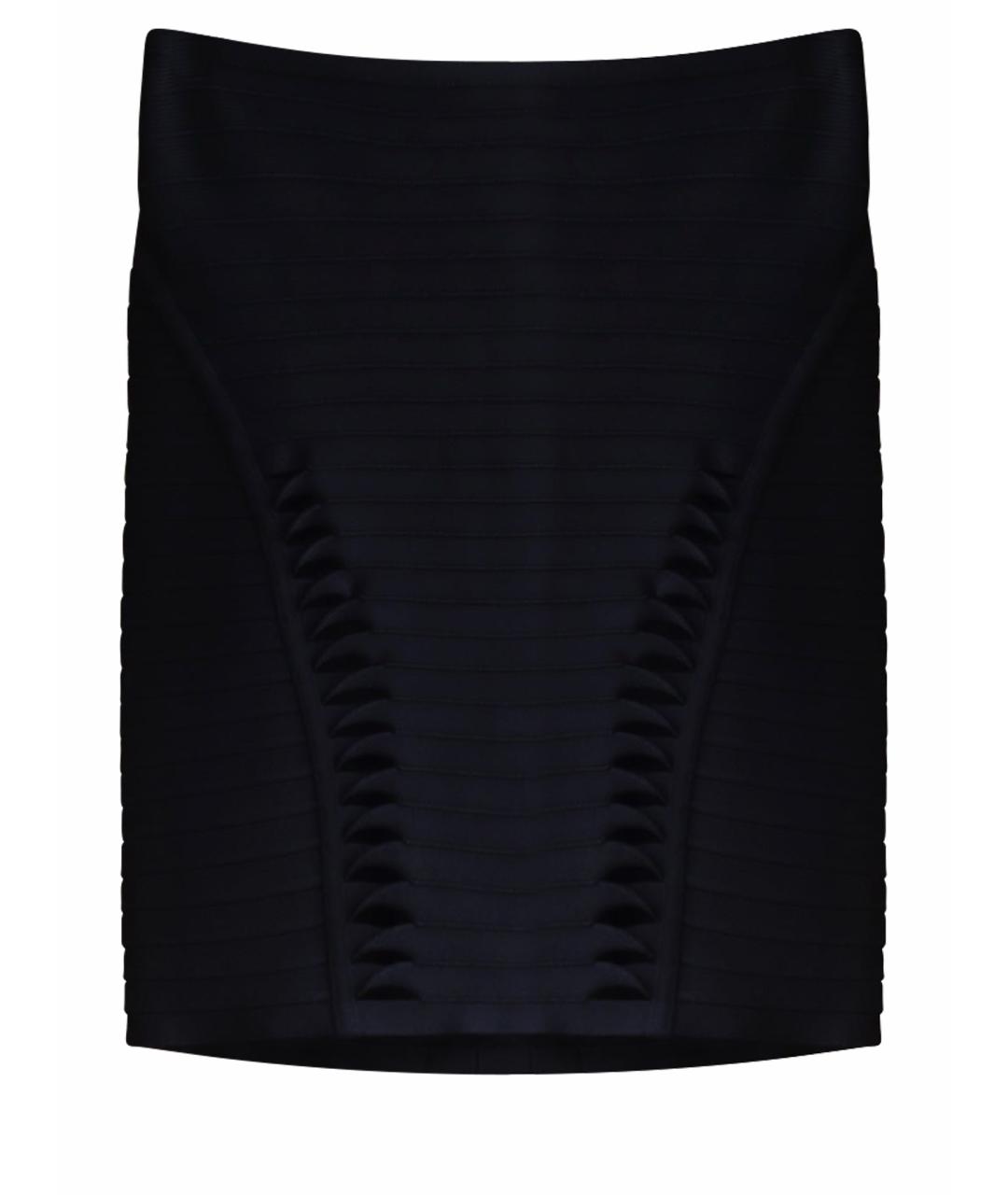 HERVE LEGER Черная юбка мини, фото 1