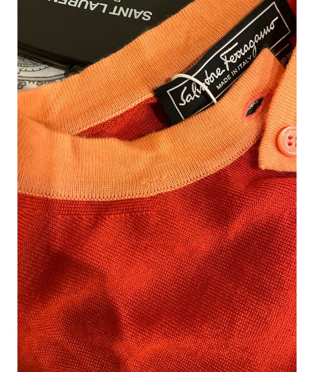 FERRAGAMO Оранжевый кашемировый кардиган, фото 6