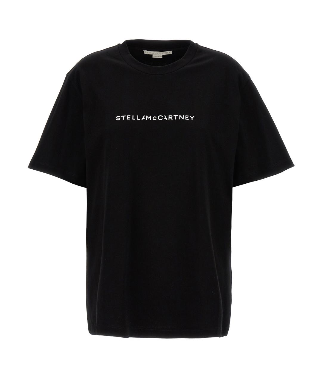 STELLA MCCARTNEY Черная хлопковая футболка, фото 1