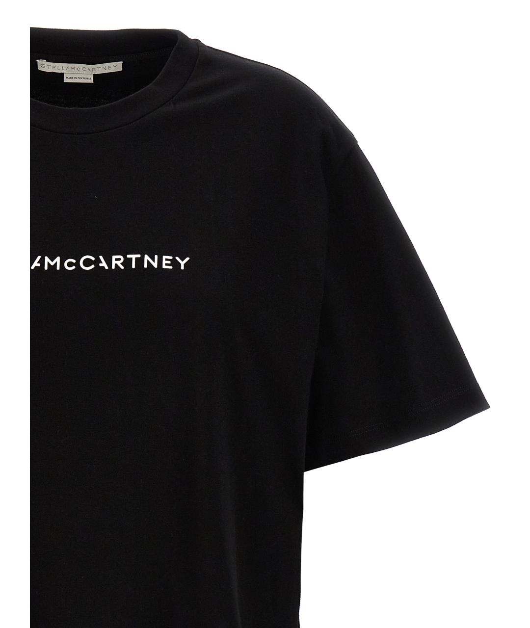 STELLA MCCARTNEY Черная хлопковая футболка, фото 3