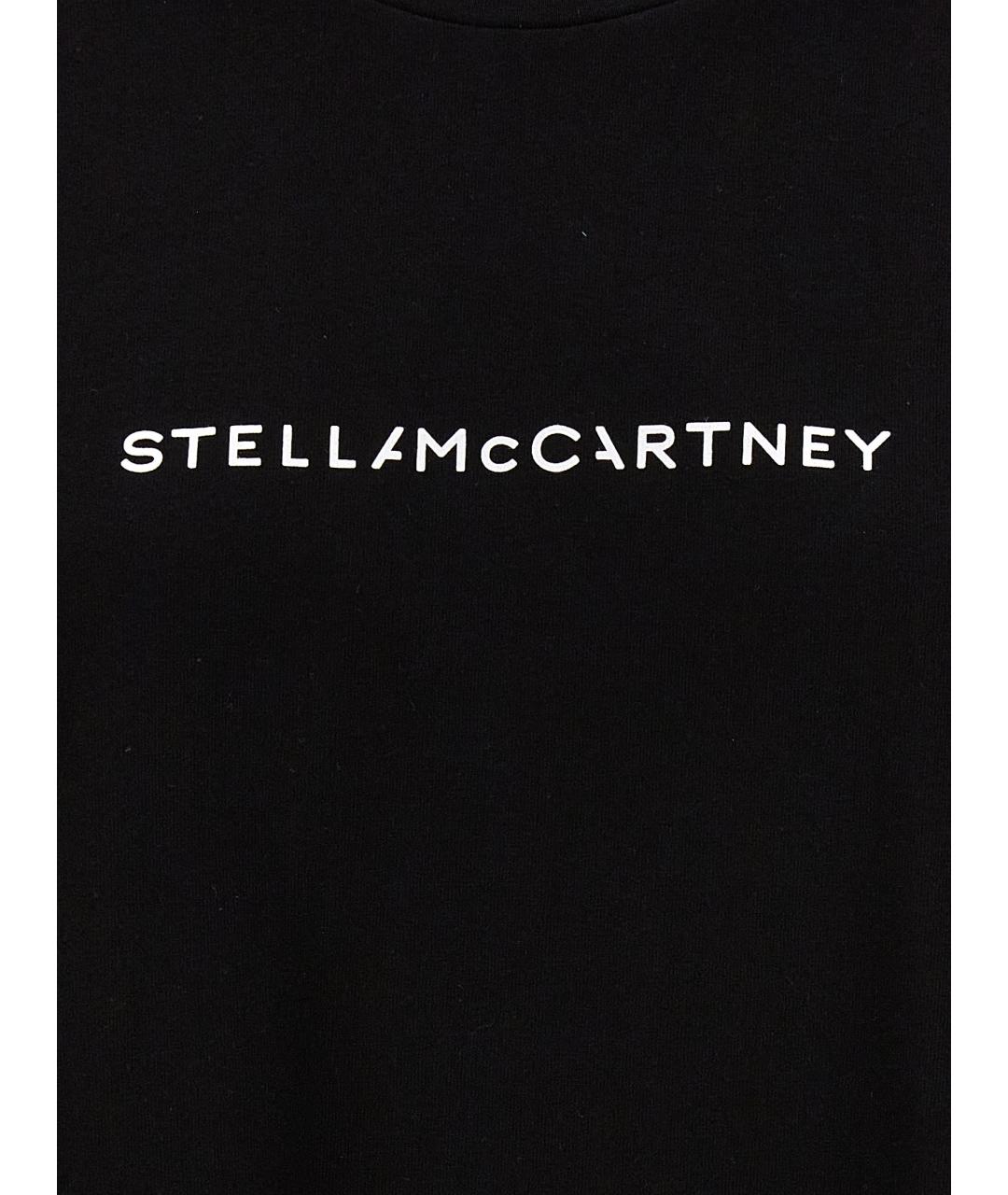 STELLA MCCARTNEY Черная хлопковая футболка, фото 4