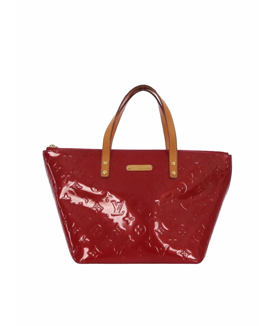 LOUIS VUITTON Красная сумка с короткими ручками из лакированной кожи, фото 1