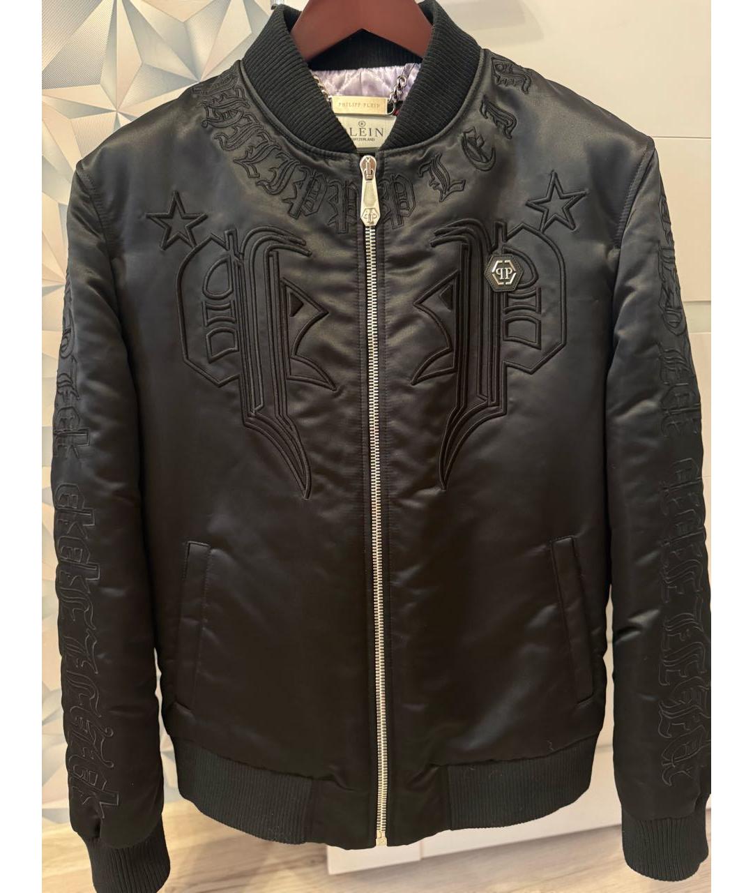 PHILIPP PLEIN Черная полиэстеровая куртка, фото 7
