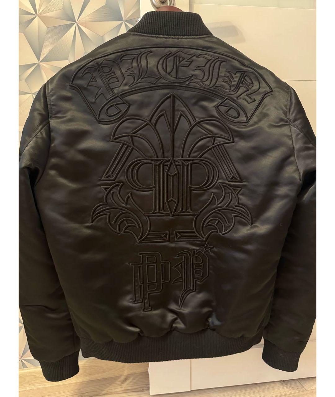 PHILIPP PLEIN Черная полиэстеровая куртка, фото 2