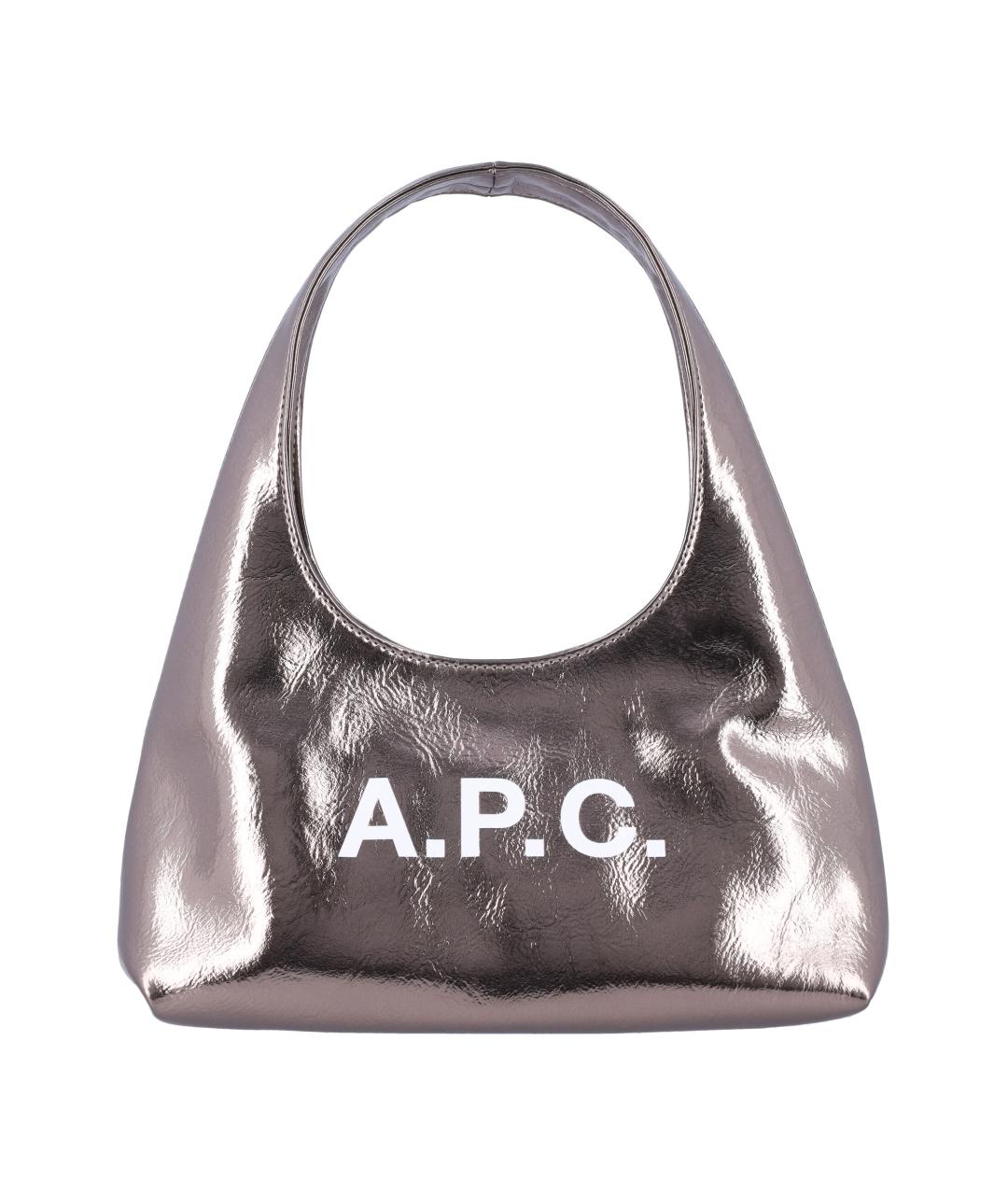 A.P.C. Серебряная сумка через плечо, фото 1