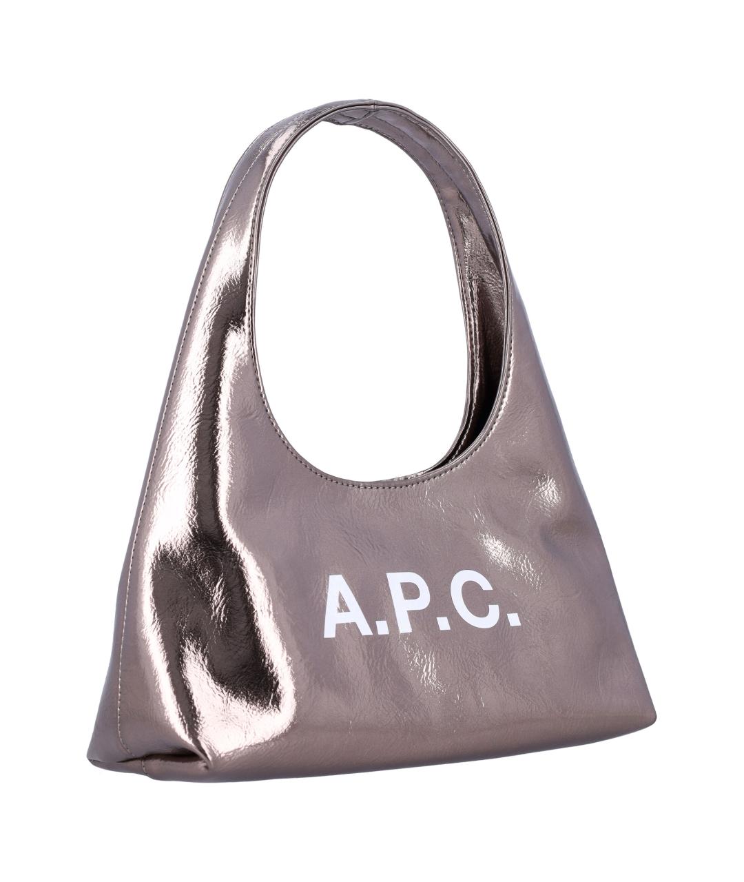 A.P.C. Серебряная сумка через плечо, фото 2