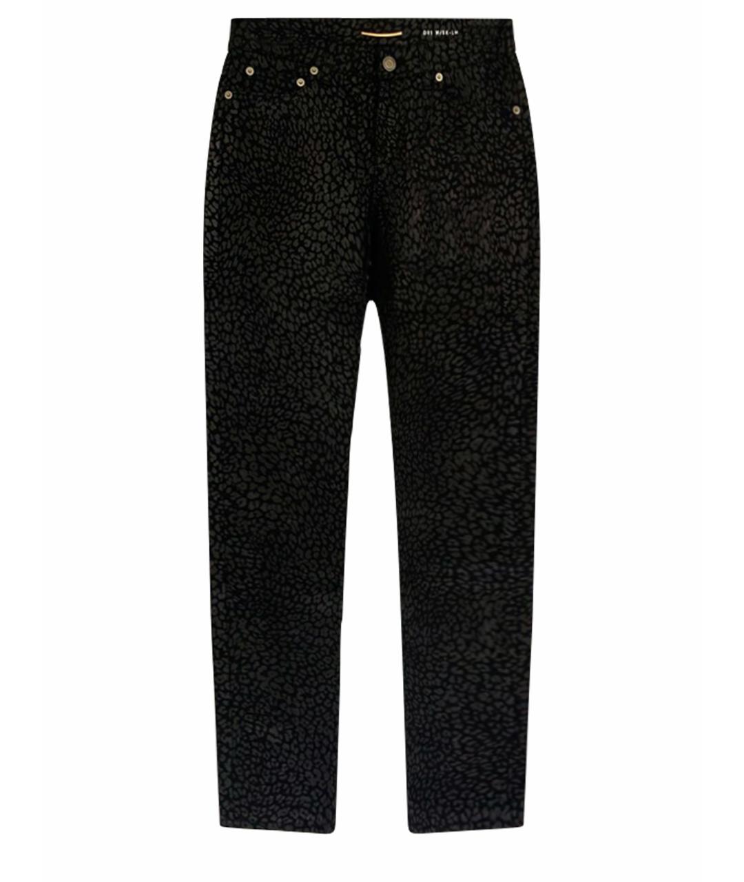 SAINT LAURENT Черные хлопковые прямые джинсы, фото 1