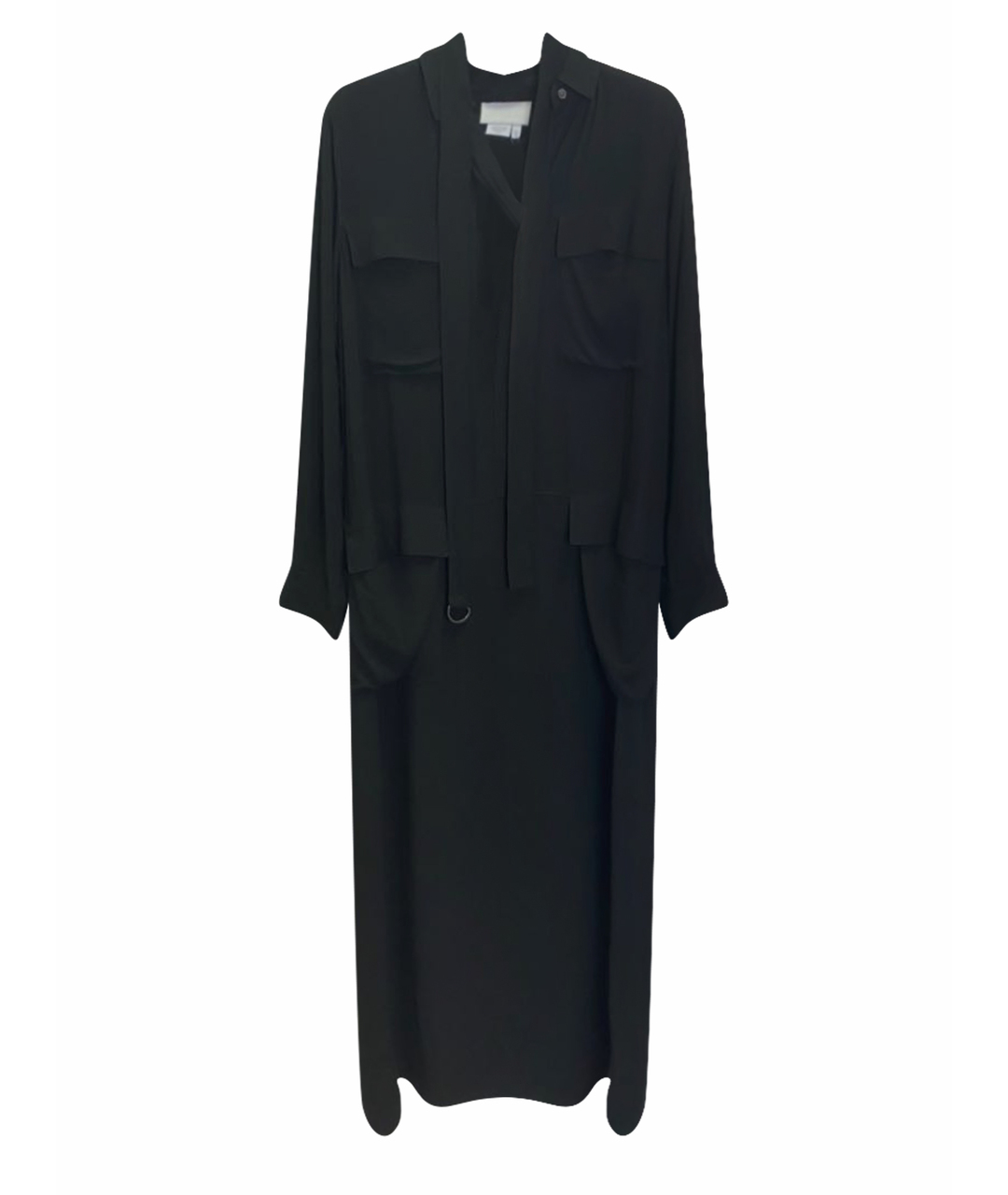 DKNY Черное вискозное платье, фото 1