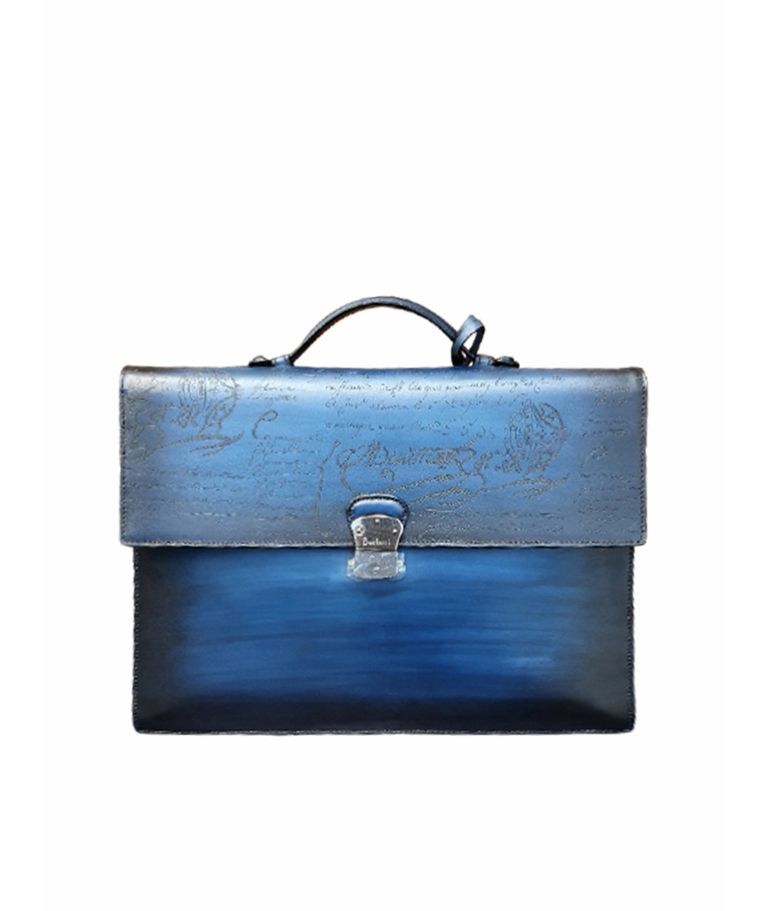 BERLUTI Синий кожаный портфель, фото 1