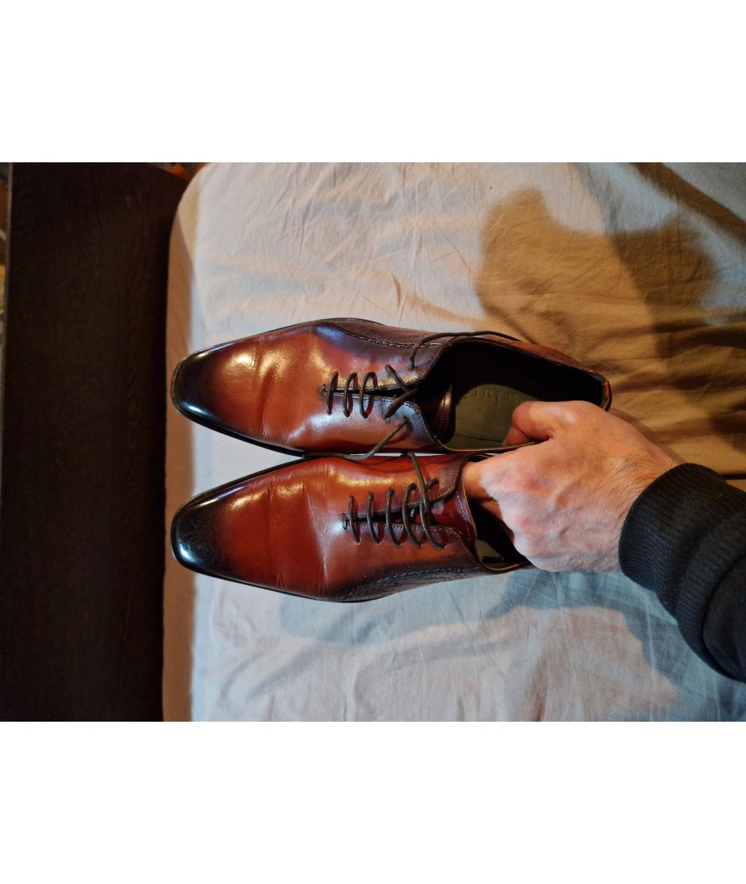 BERLUTI Коричневые кожаные туфли, фото 4