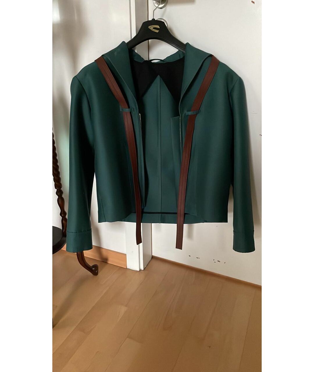 LANVIN Зеленая шерстяная куртка, фото 5