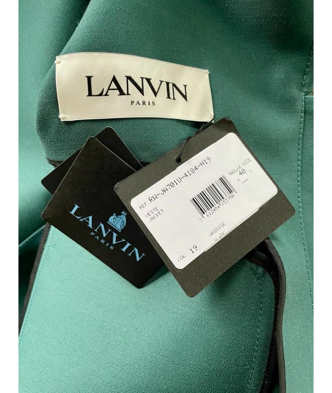 LANVIN Зеленая шерстяная куртка, фото 3
