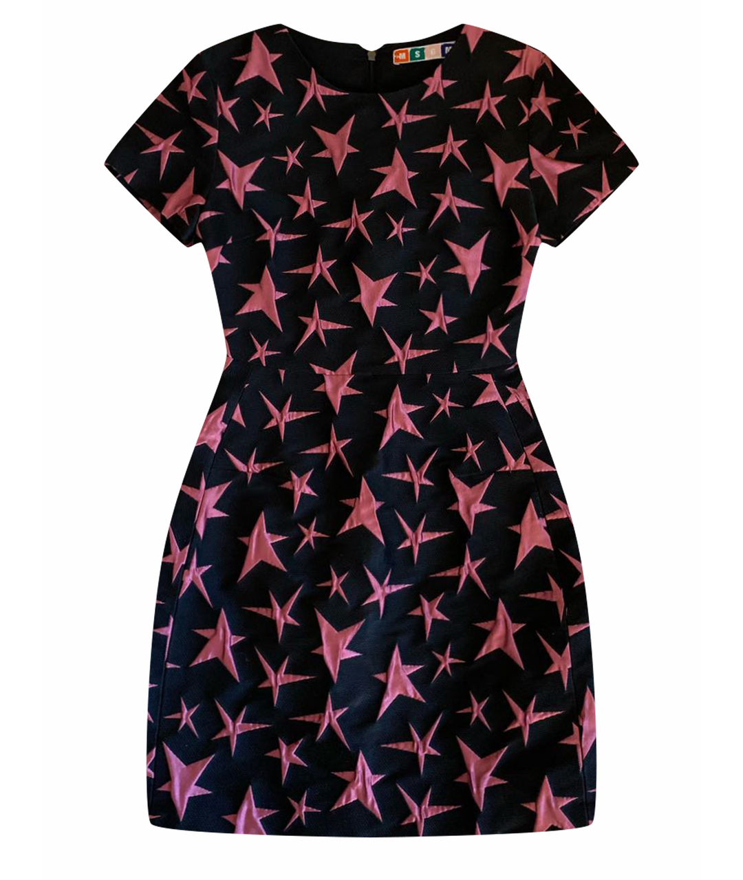 MSGM Черное полиэстеровое коктейльное платье, фото 1