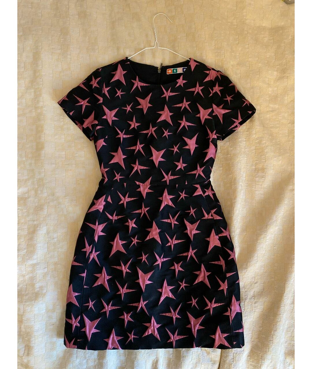 MSGM Черное полиэстеровое коктейльное платье, фото 5