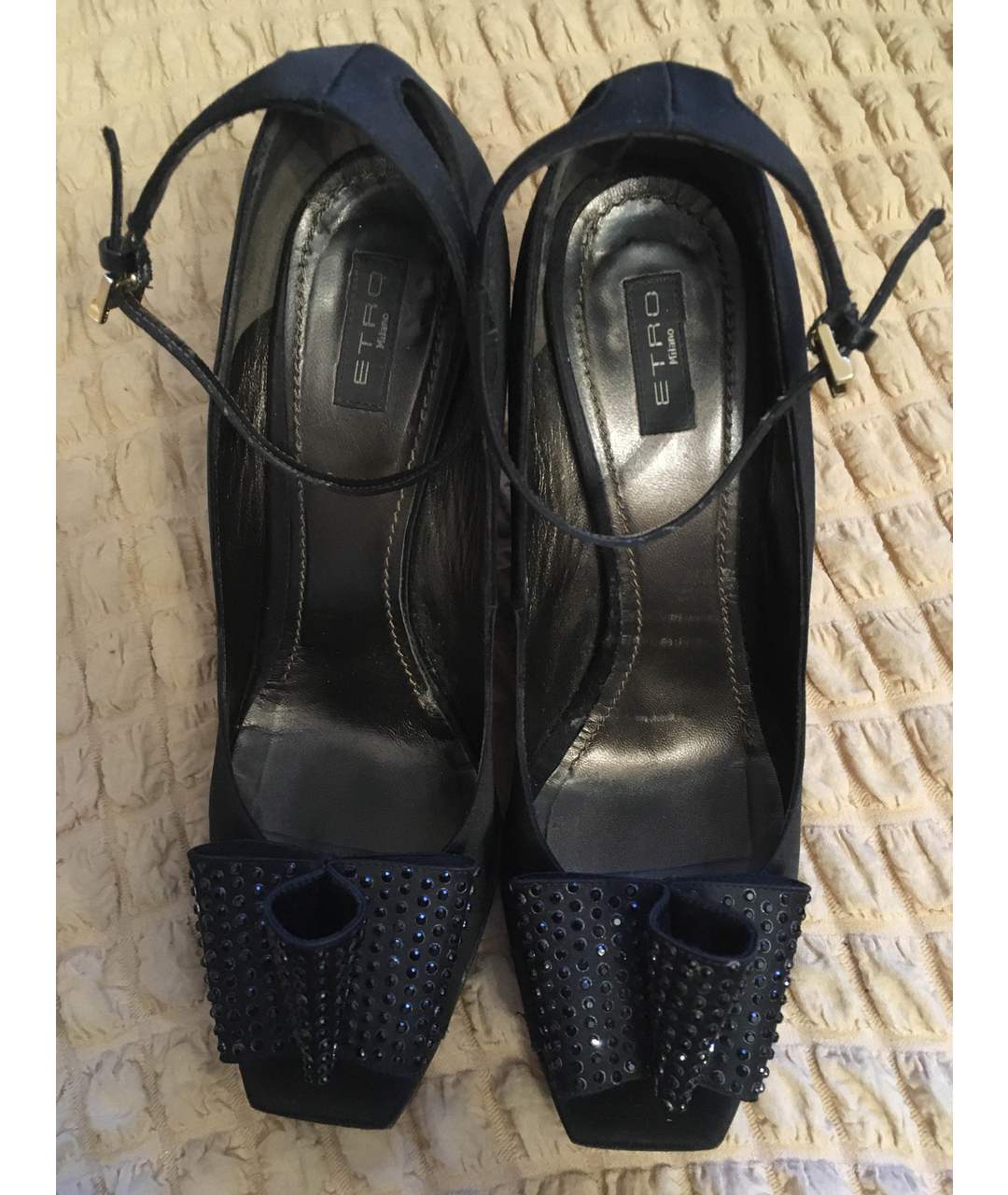 ETRO Черные текстильные туфли, фото 2