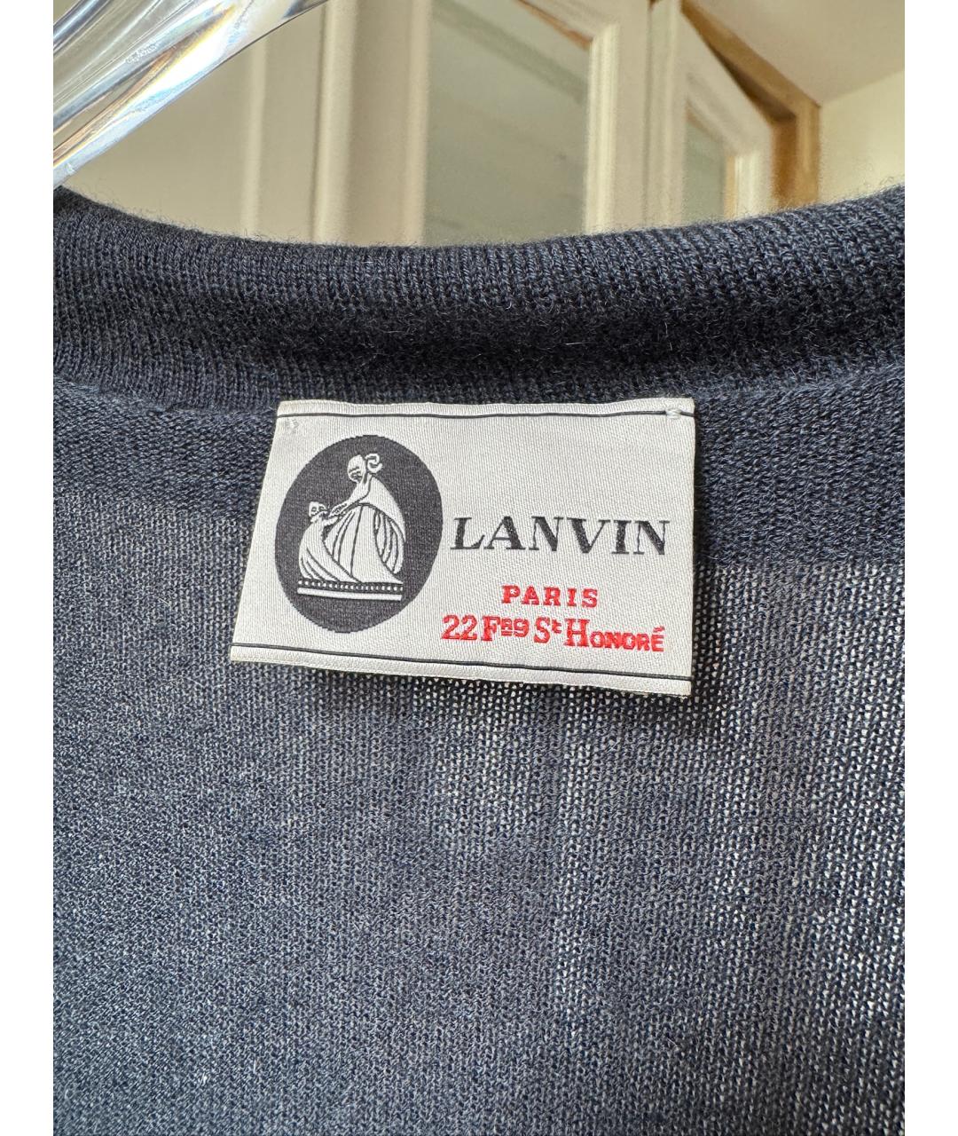 LANVIN Темно-синий кардиган, фото 5