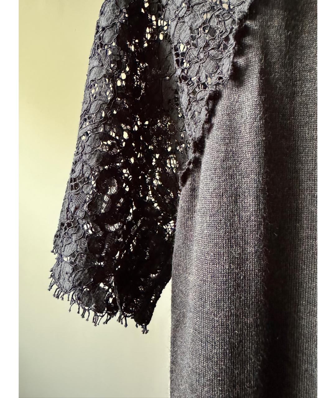 LANVIN Черная шерстяная футболка, фото 4