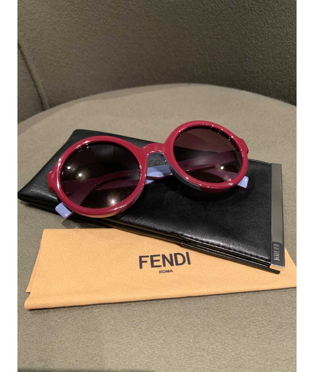 FENDI Мульти пластиковые солнцезащитные очки, фото 4
