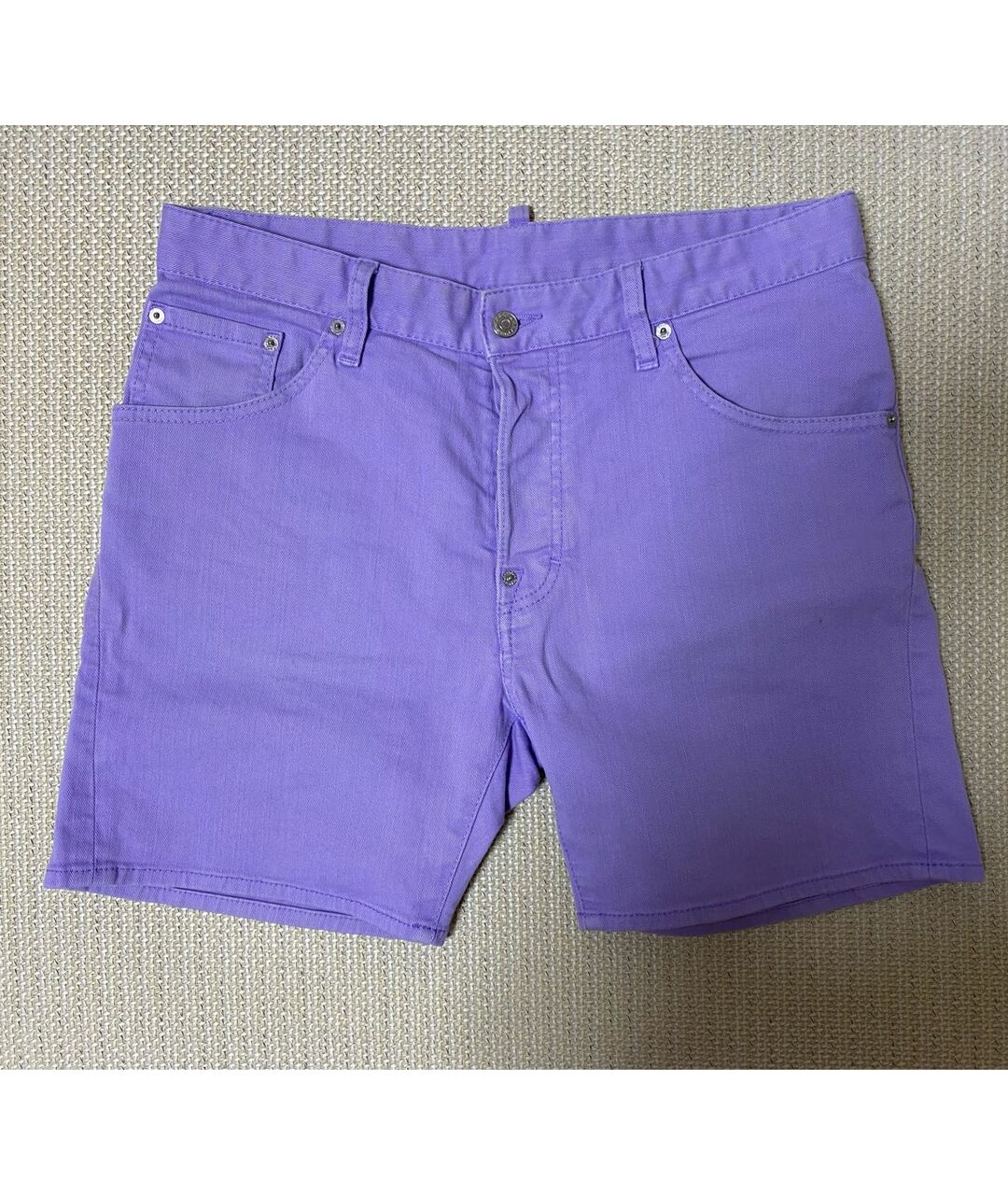 DSQUARED2 Фиолетовые хлопко-эластановые шорты, фото 6