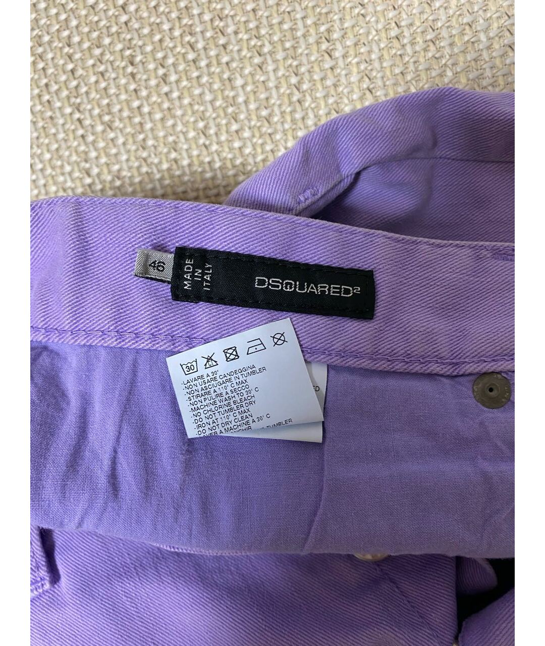 DSQUARED2 Фиолетовые хлопко-эластановые шорты, фото 3