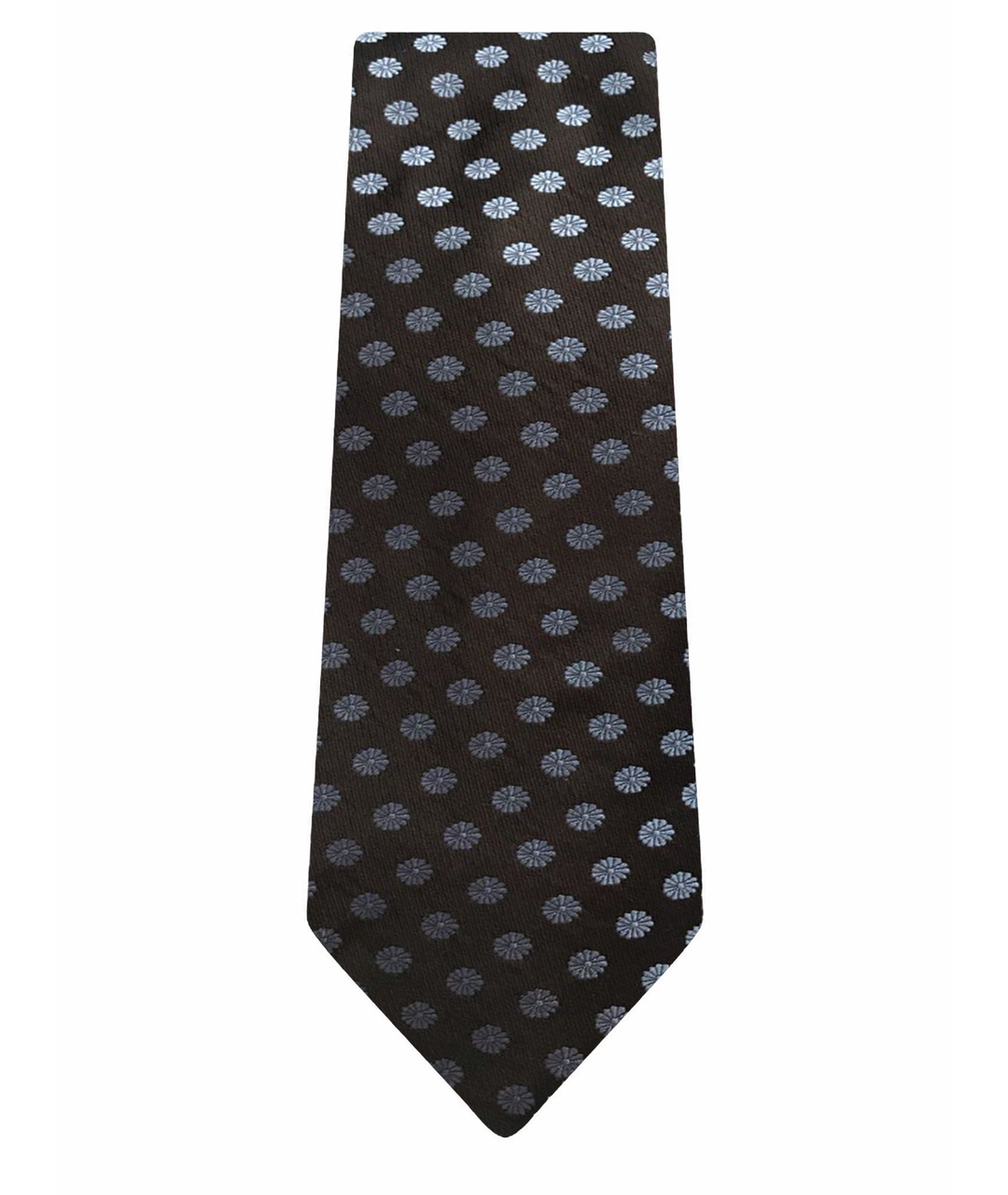 BORRELLI Коричневый шелковый галстук, фото 1