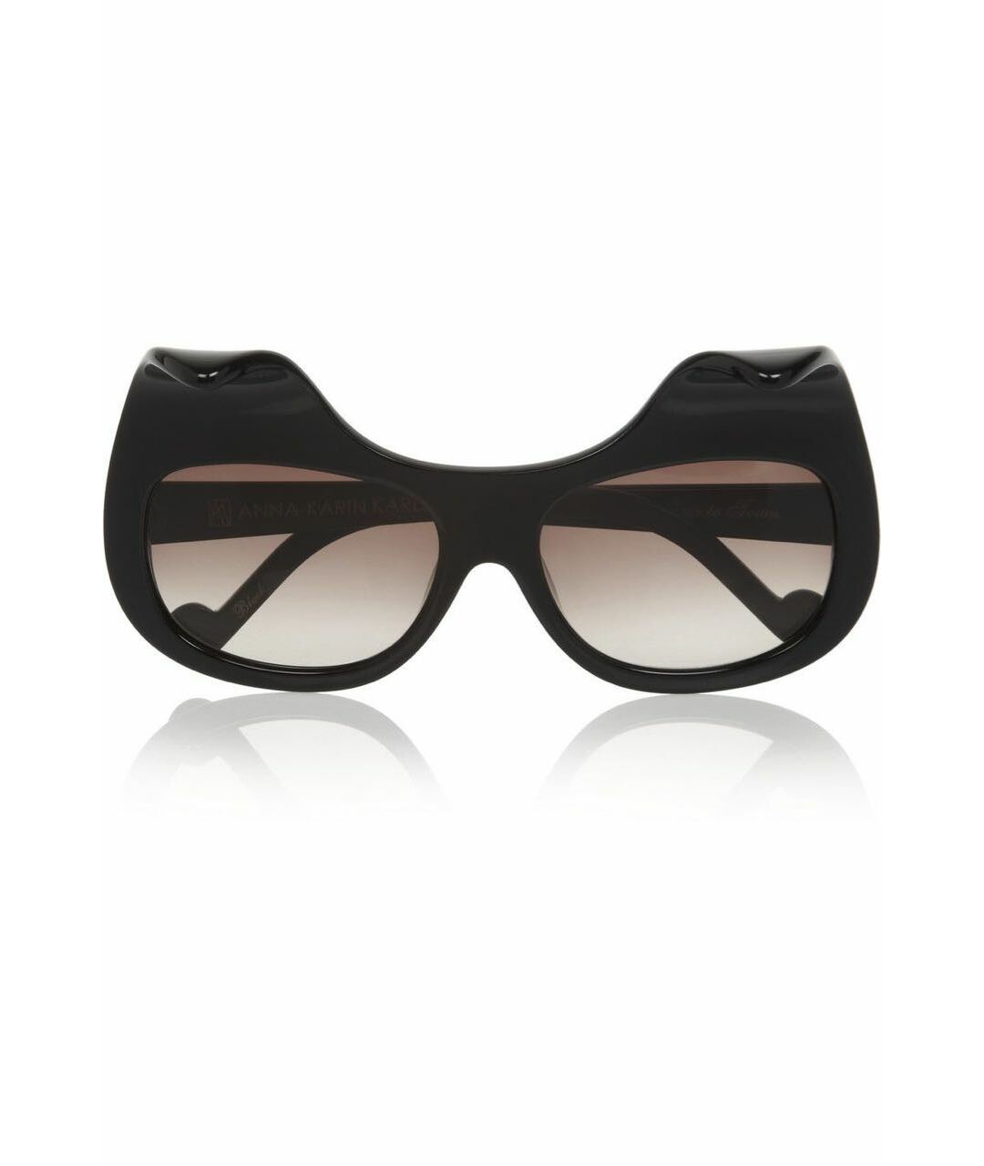 ANNA KARIN KARLSSON Черные пластиковые солнцезащитные очки, фото 1