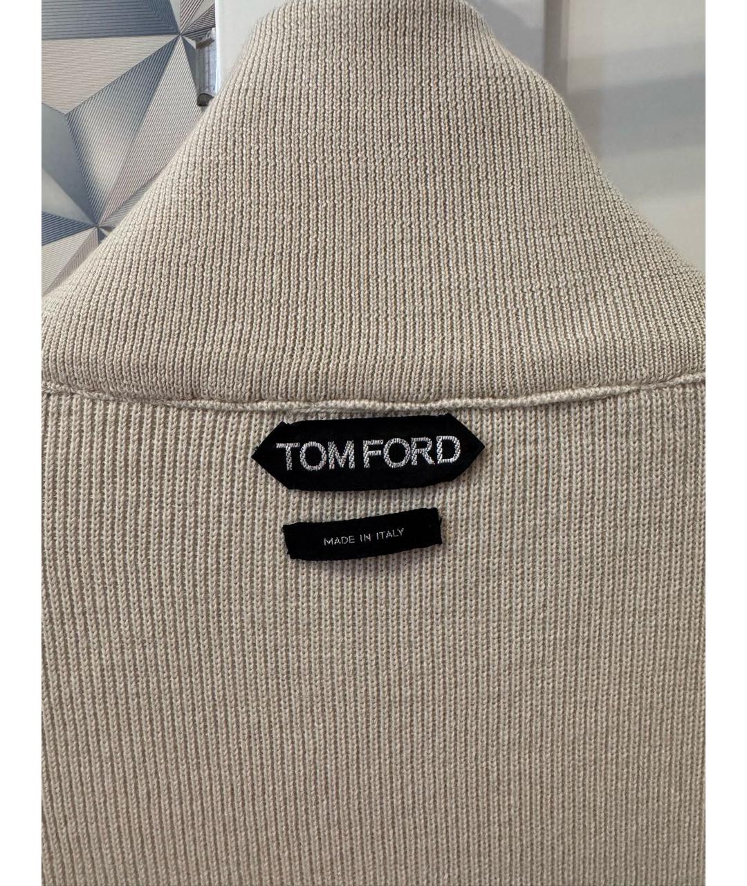 TOM FORD Бежевый шерстяной жилет, фото 3