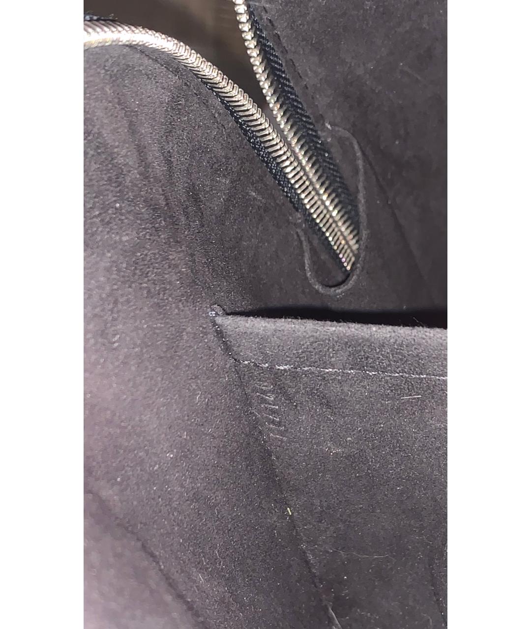 LOUIS VUITTON Черная кожаная сумка с короткими ручками, фото 4