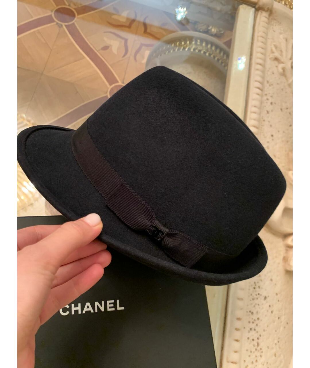 CHANEL PRE-OWNED Черная шляпа, фото 7