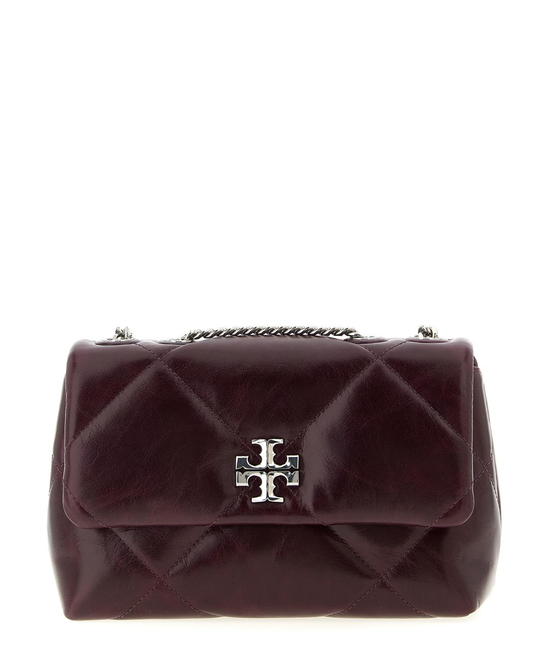 TORY BURCH Бордовая кожаная сумка через плечо, фото 1