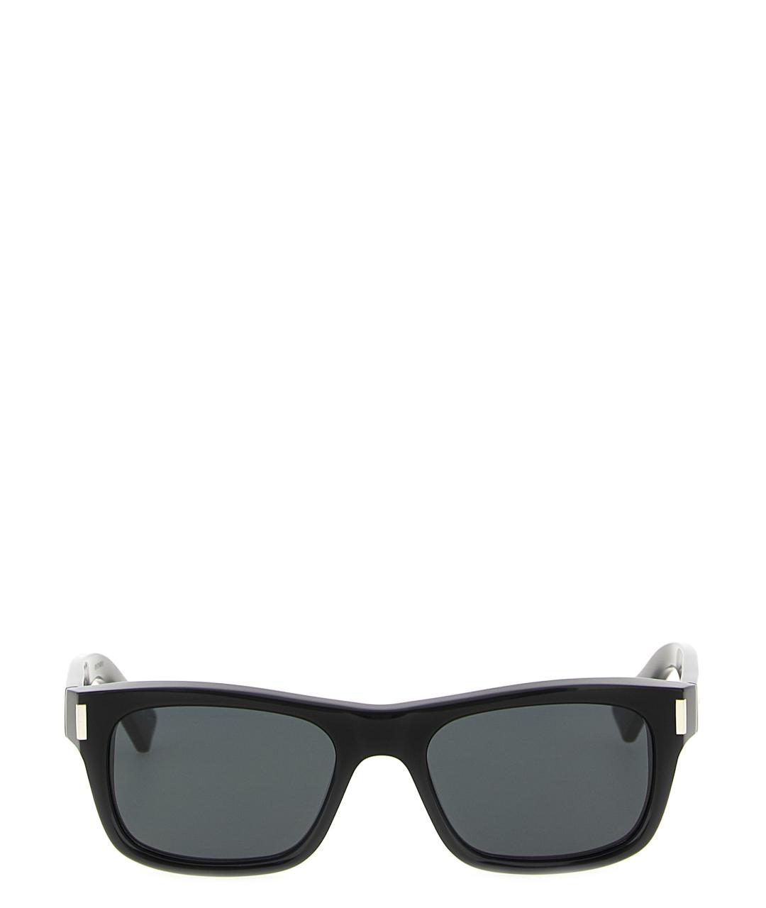 SAINT LAURENT Черные пластиковые солнцезащитные очки, фото 1