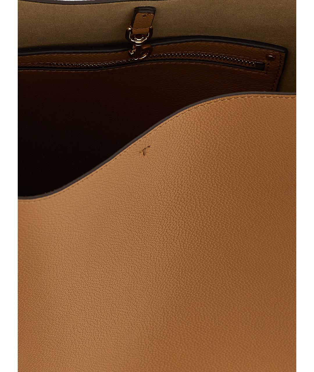 TORY BURCH Коричневая кожаная сумка через плечо, фото 4