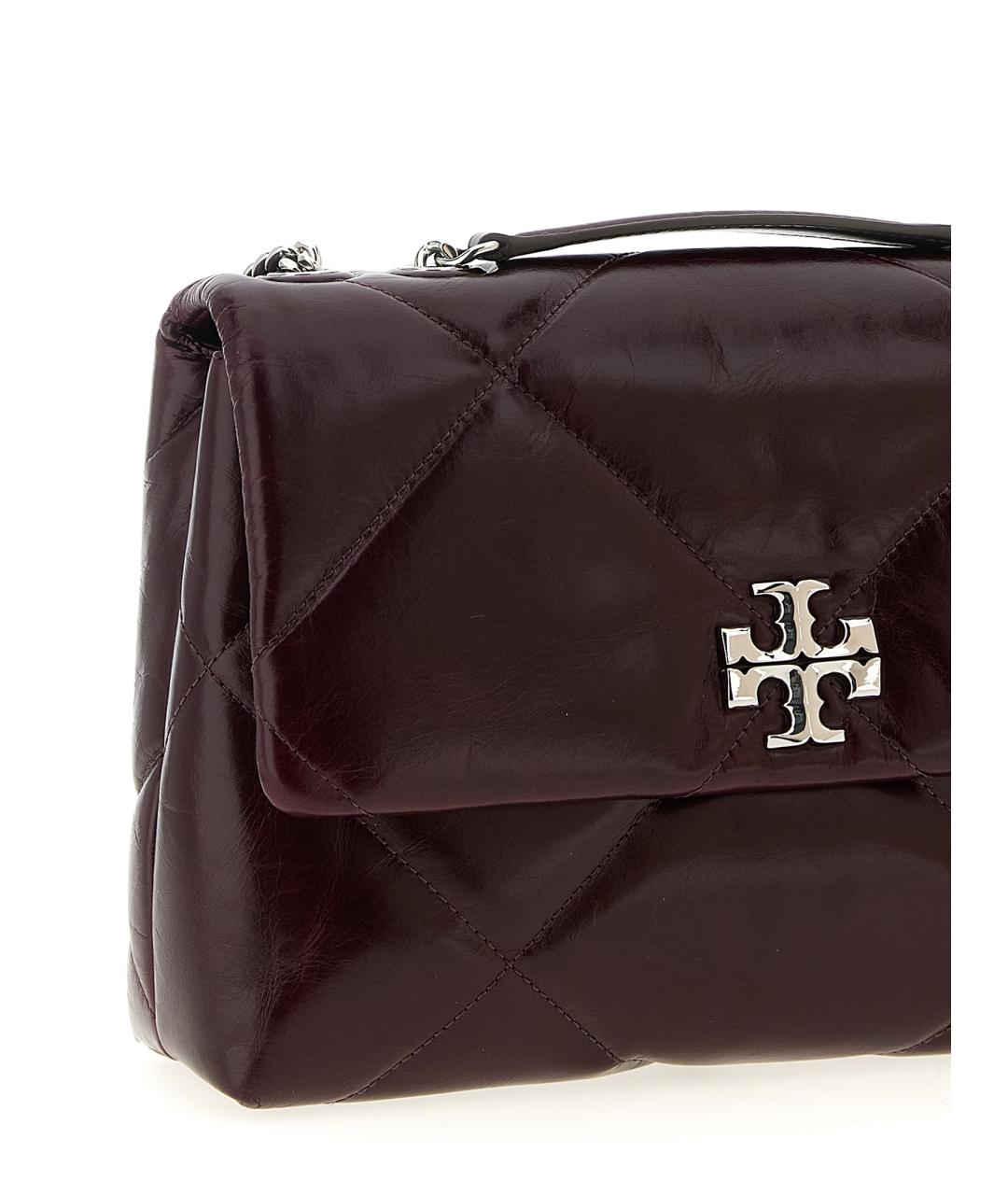 TORY BURCH Бордовая кожаная сумка через плечо, фото 3