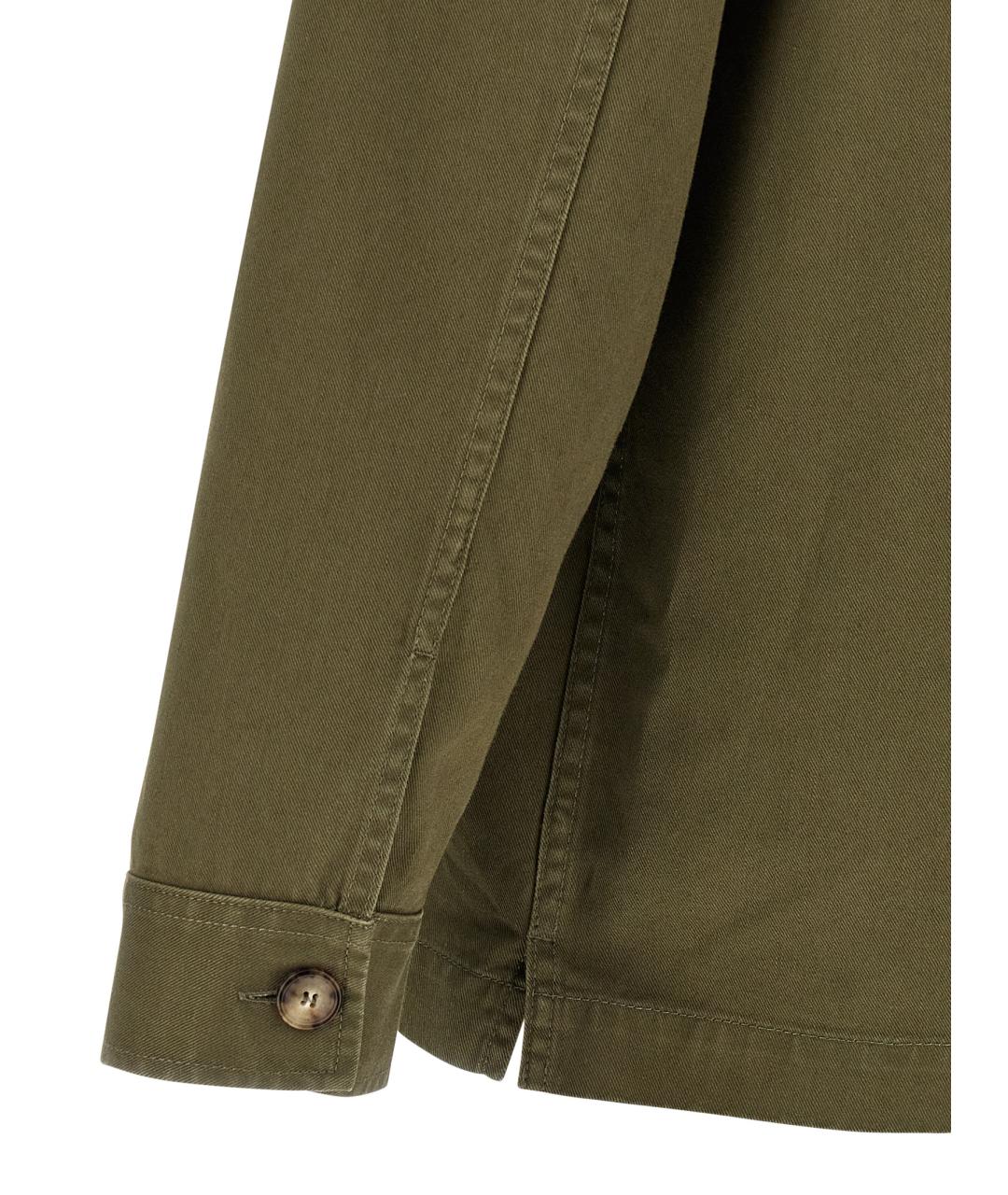 SAINT LAURENT Зеленая хлопковая куртка, фото 4