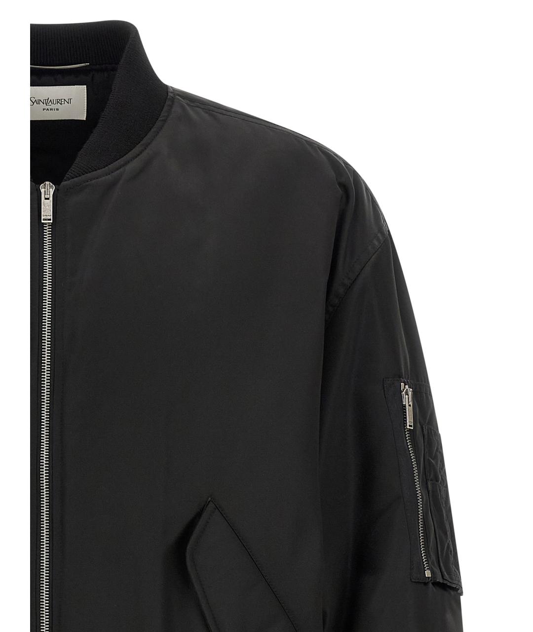 SAINT LAURENT Черная полиамидовая куртка, фото 3