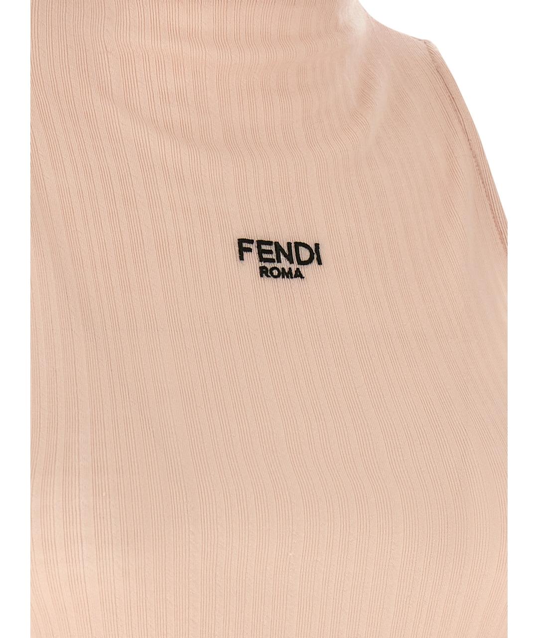 FENDI Розовая хлопковая майка, фото 4