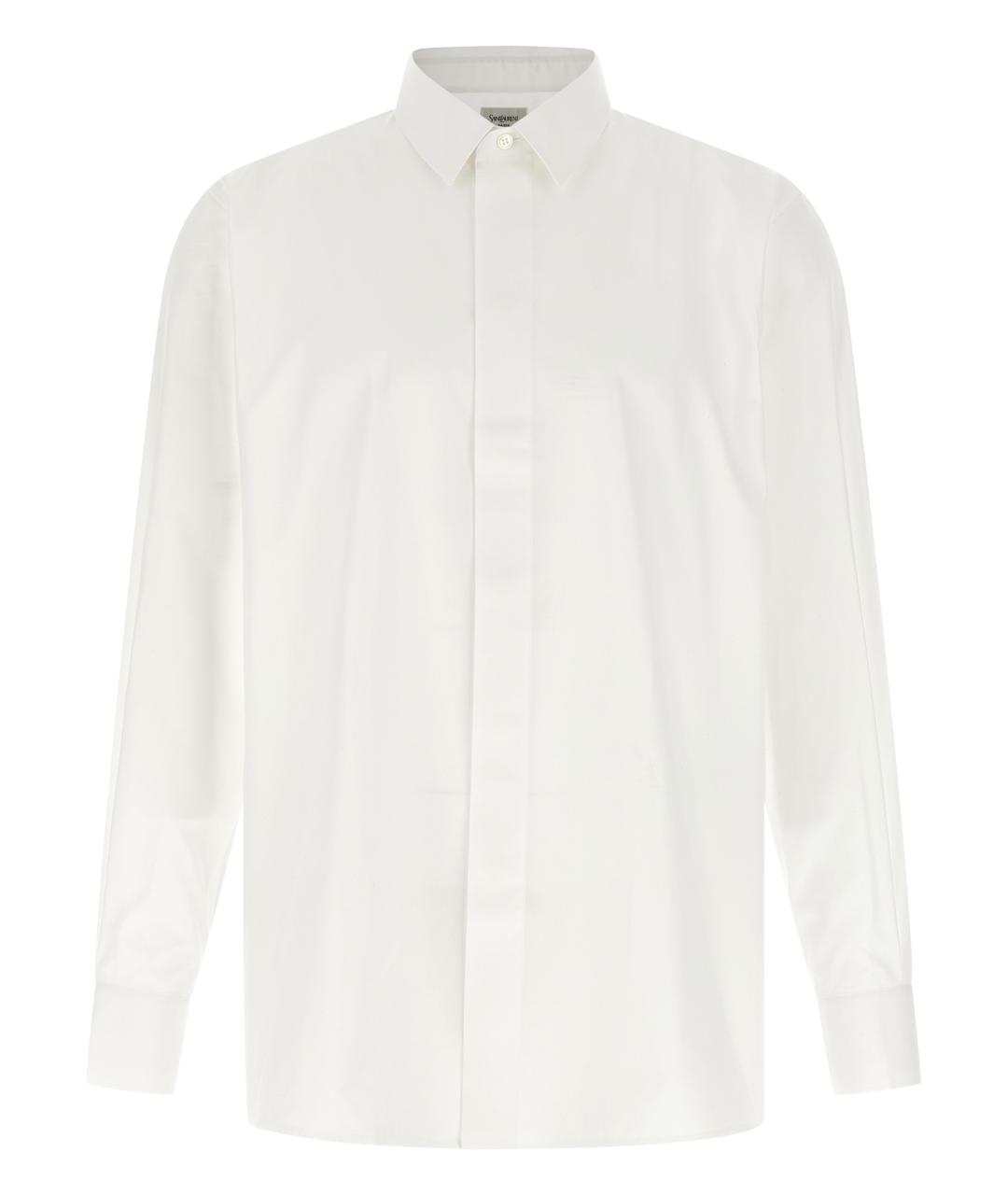 SAINT LAURENT Белая хлопковая классическая рубашка, фото 1