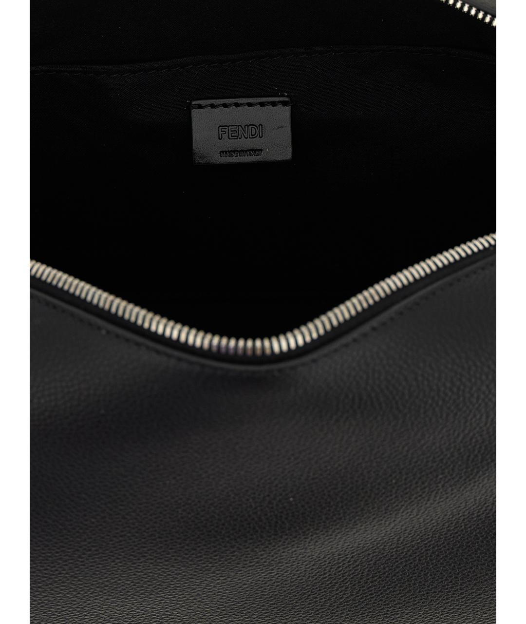 FENDI Черная кожаная сумка на плечо, фото 4