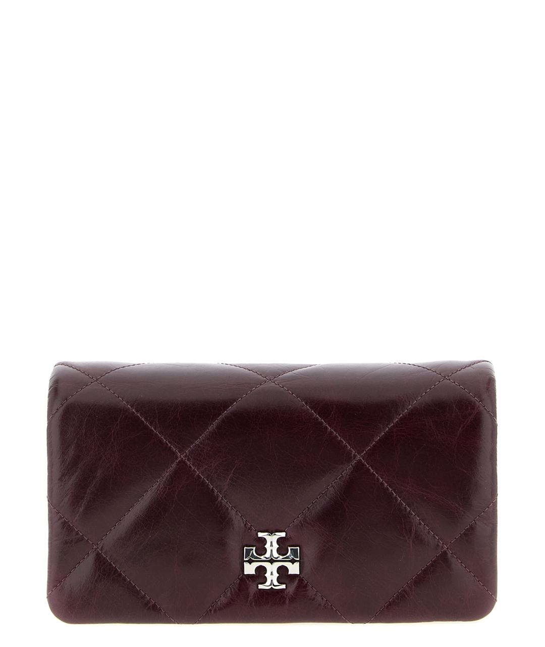 TORY BURCH Бордовая кожаная сумка через плечо, фото 1