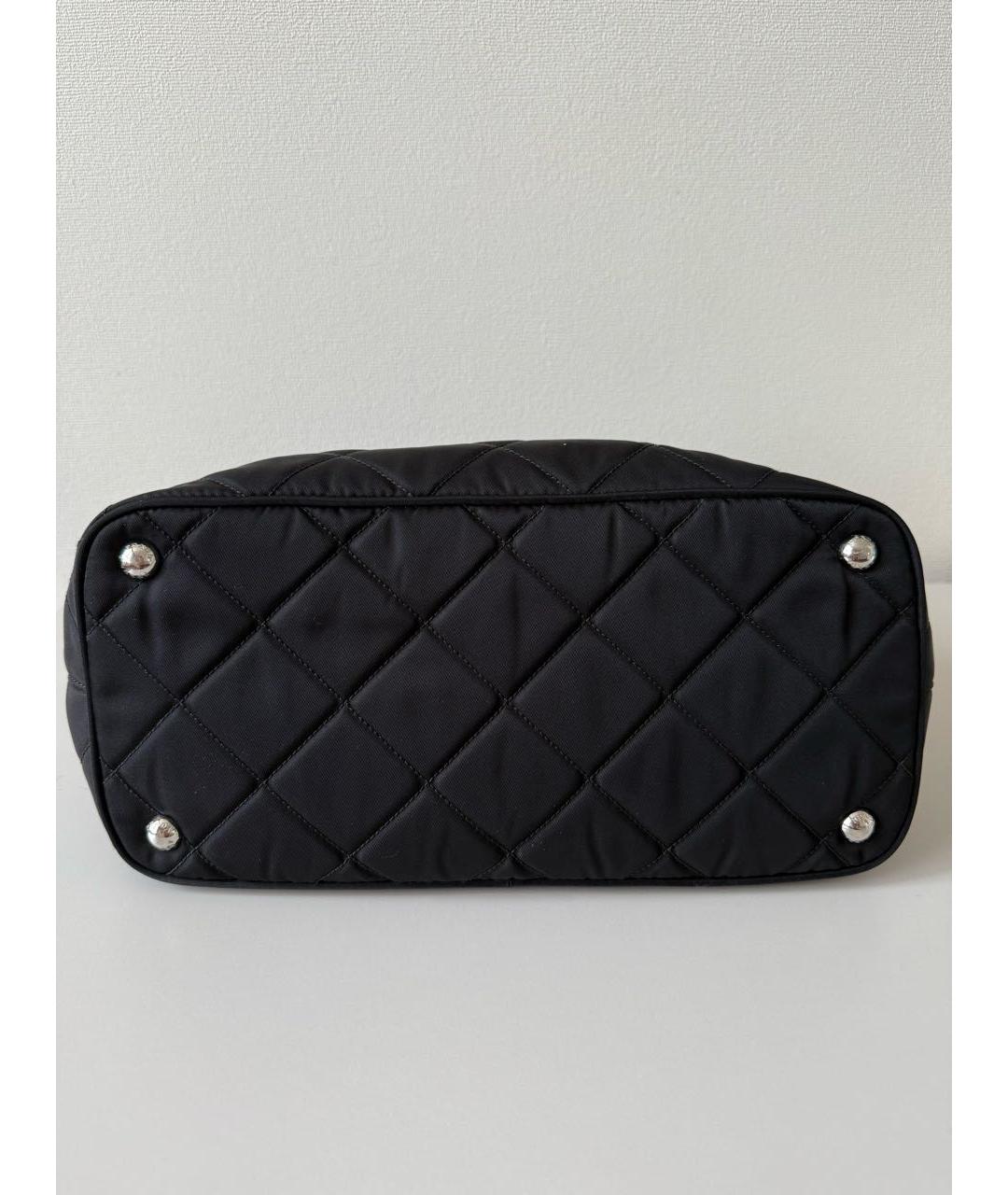 PRADA Черная тканевая сумка тоут, фото 5