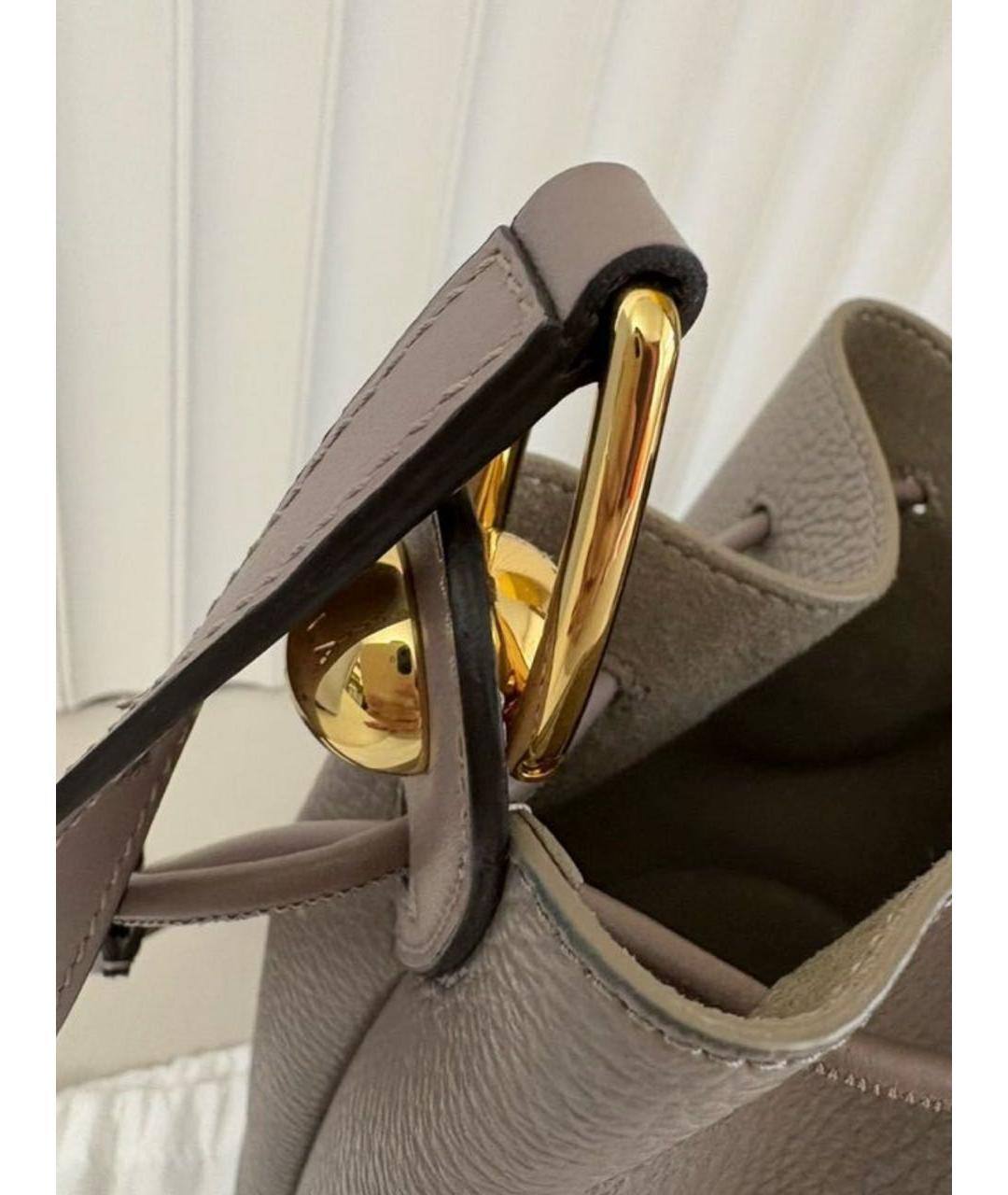 FURLA Серая кожаная сумка тоут, фото 5