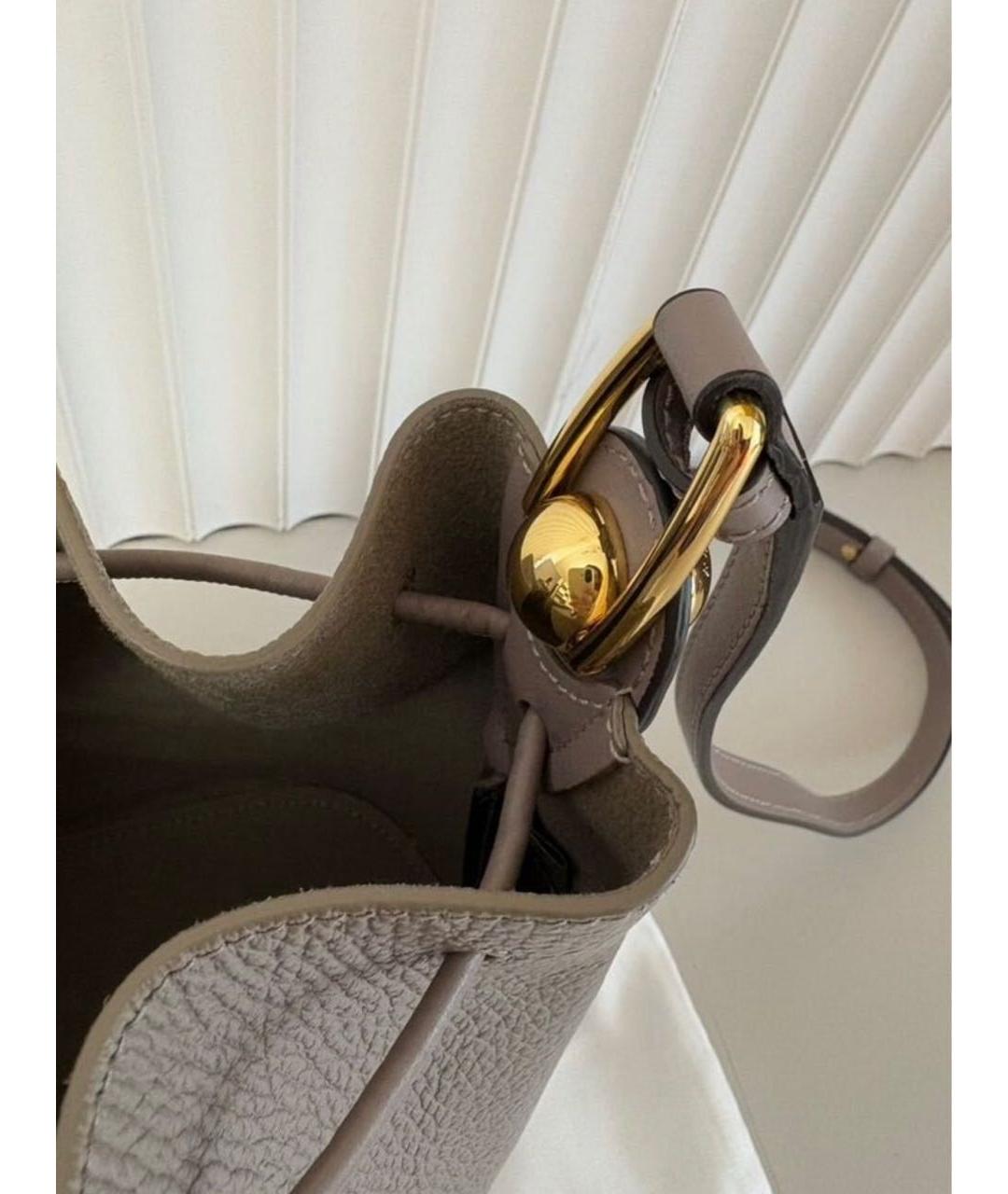FURLA Серая кожаная сумка тоут, фото 6