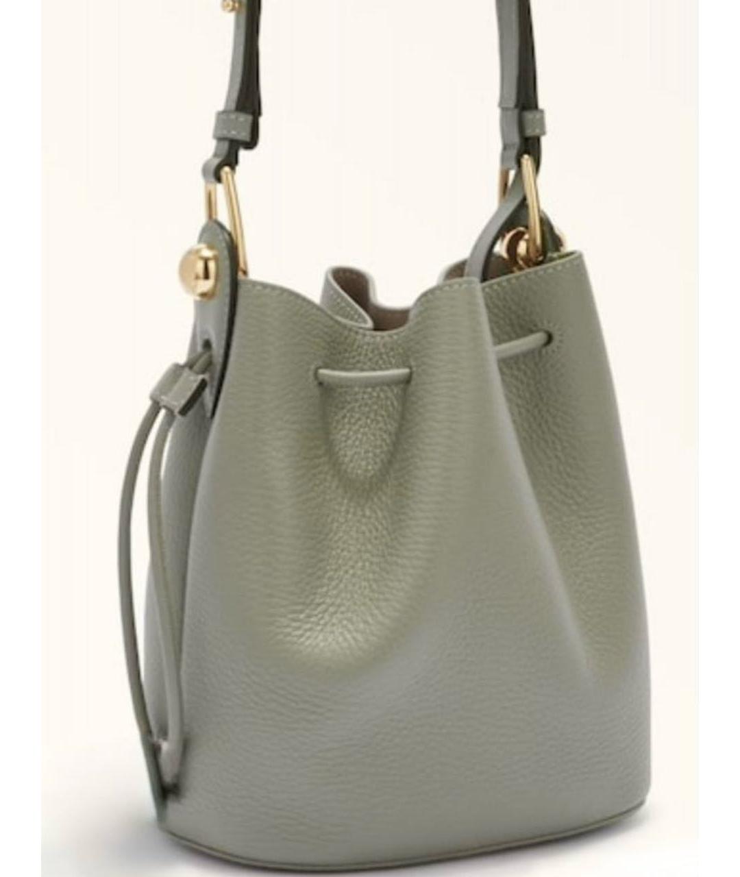FURLA Серая кожаная сумка тоут, фото 7